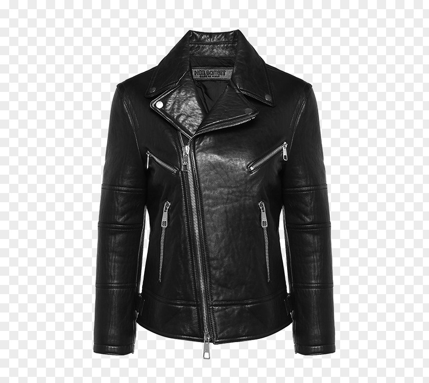 Pure Leather Lapel Oblique Zipper Decoration Ms. Adjustable Bottom Jacket Outerwear PNG