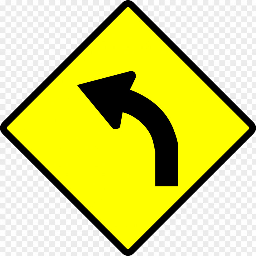 Road Traffic Sign Warning Curve PNG