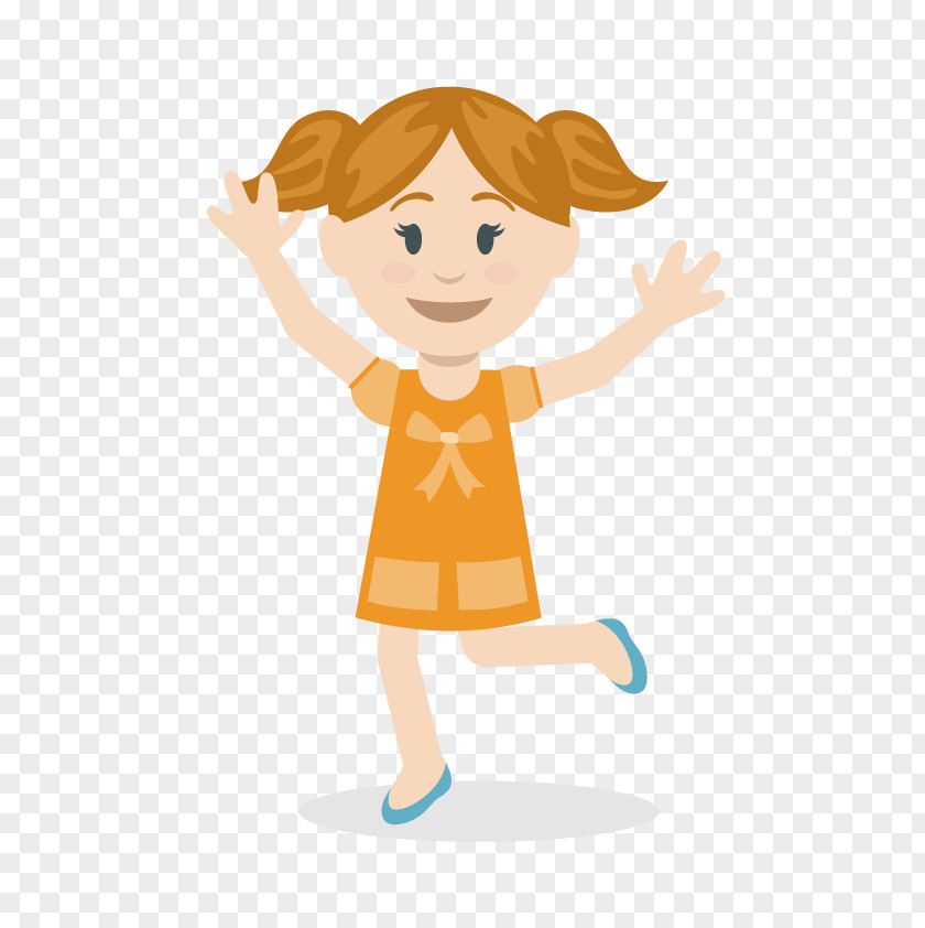 Happy Girls Child Drawing Illustration PNG