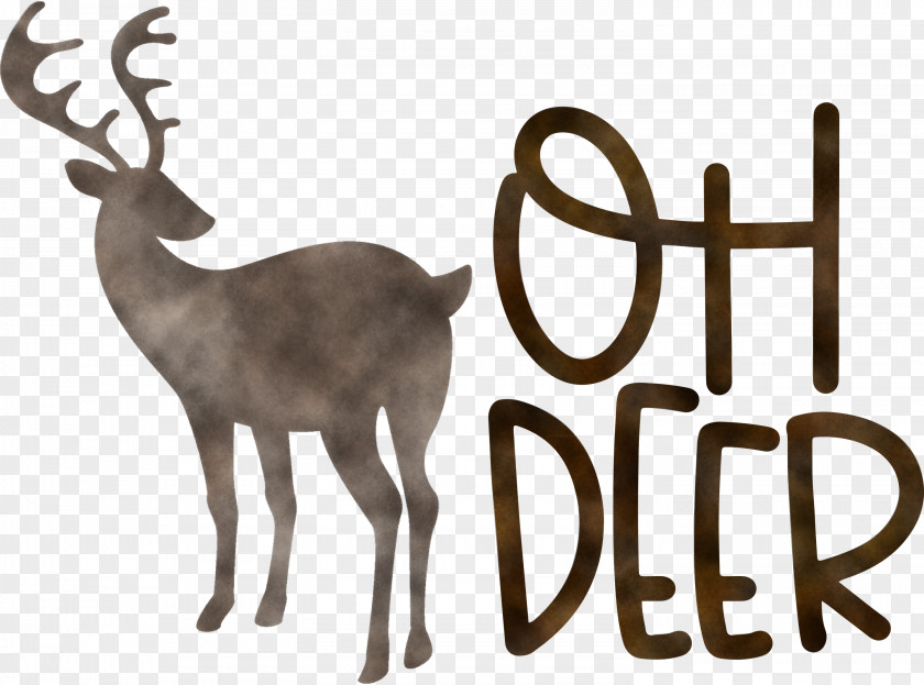 OH Deer Rudolph Christmas PNG