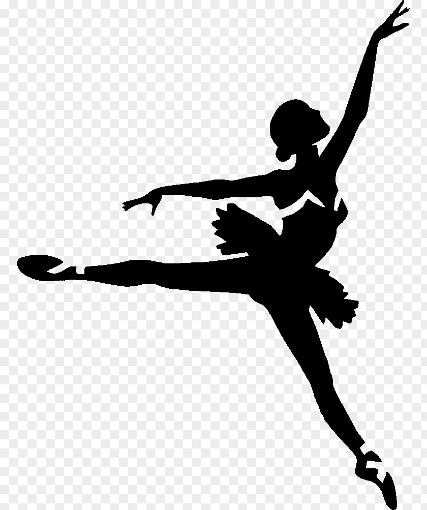 Silhouette Ballet Dancer Stencil PNG