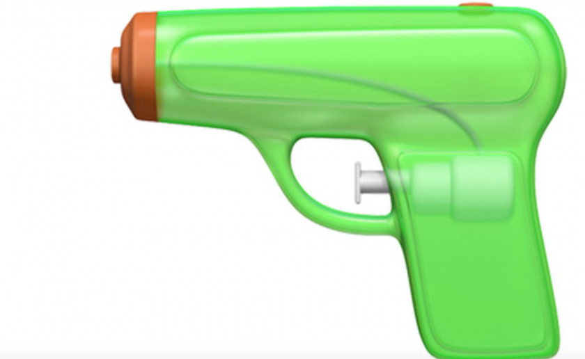 Hand Gun Water Emoji Firearm Apple Pistol PNG