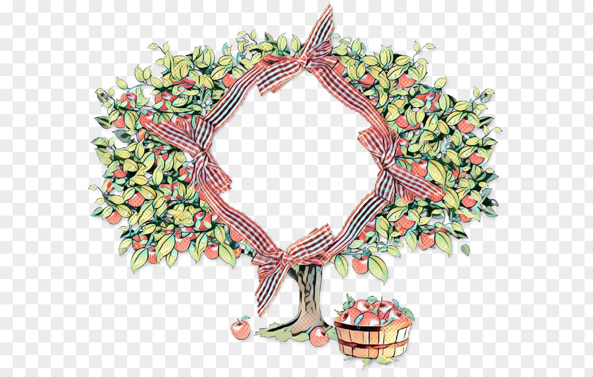 Holly Twig Christmas Wreath Drawing PNG
