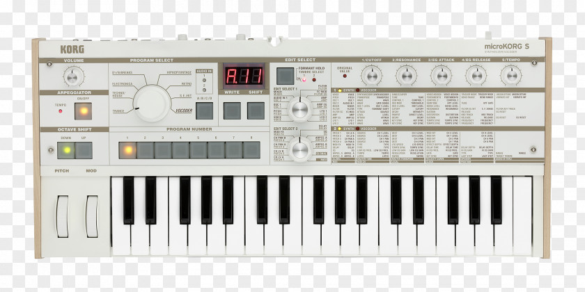 Musical Instruments MicroKORG Sound Synthesizers Analog Modeling Synthesizer Vocoder PNG