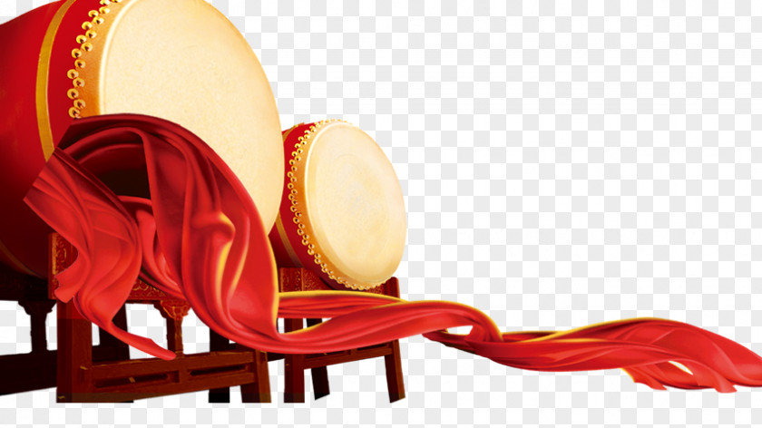 Drumming Red Cloth Textile PNG
