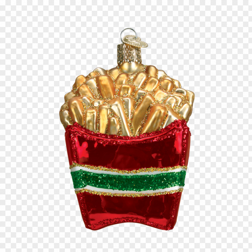 French Fries Christmas Ornament Decoration Glass PNG