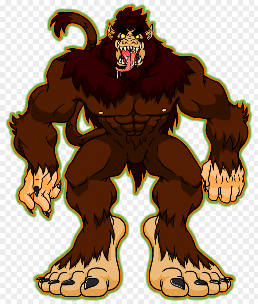 Werewolf Bigfoot Yeti Drawing PNG