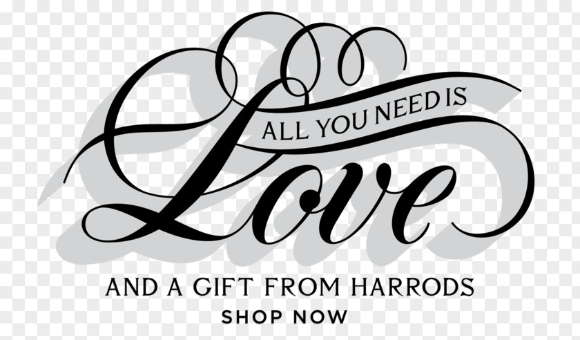 All You Need Is Love Logo Calligraphy Graphic Design Brand Lettering PNG