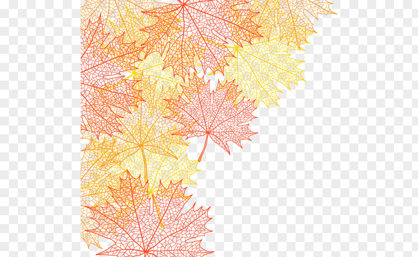 Autumn Maple Leaf Texture Painted Cartoon Tree PNG
