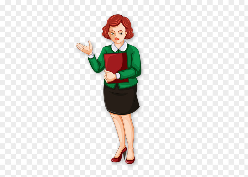 Cartoon Female Teacher Material Illustration PNG