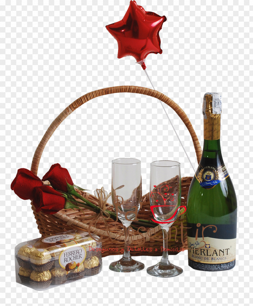 Ferrero Rocher Champagne Food Gift Baskets Red Wine Liqueur PNG