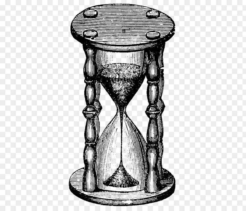 Hourglass Victorian Era Time Drawing PNG