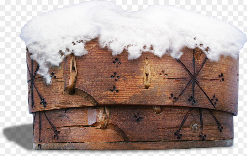Snow Wooden Box PNG