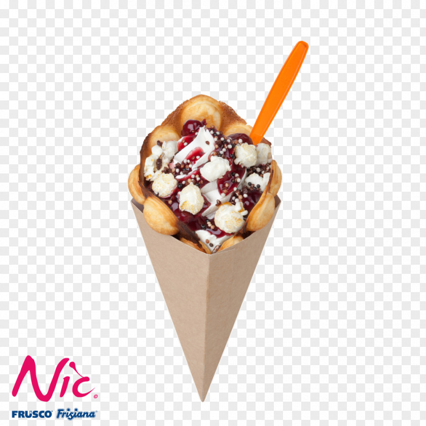 Bubble Waffle Sundae Ice Cream Cones Milkshake PNG