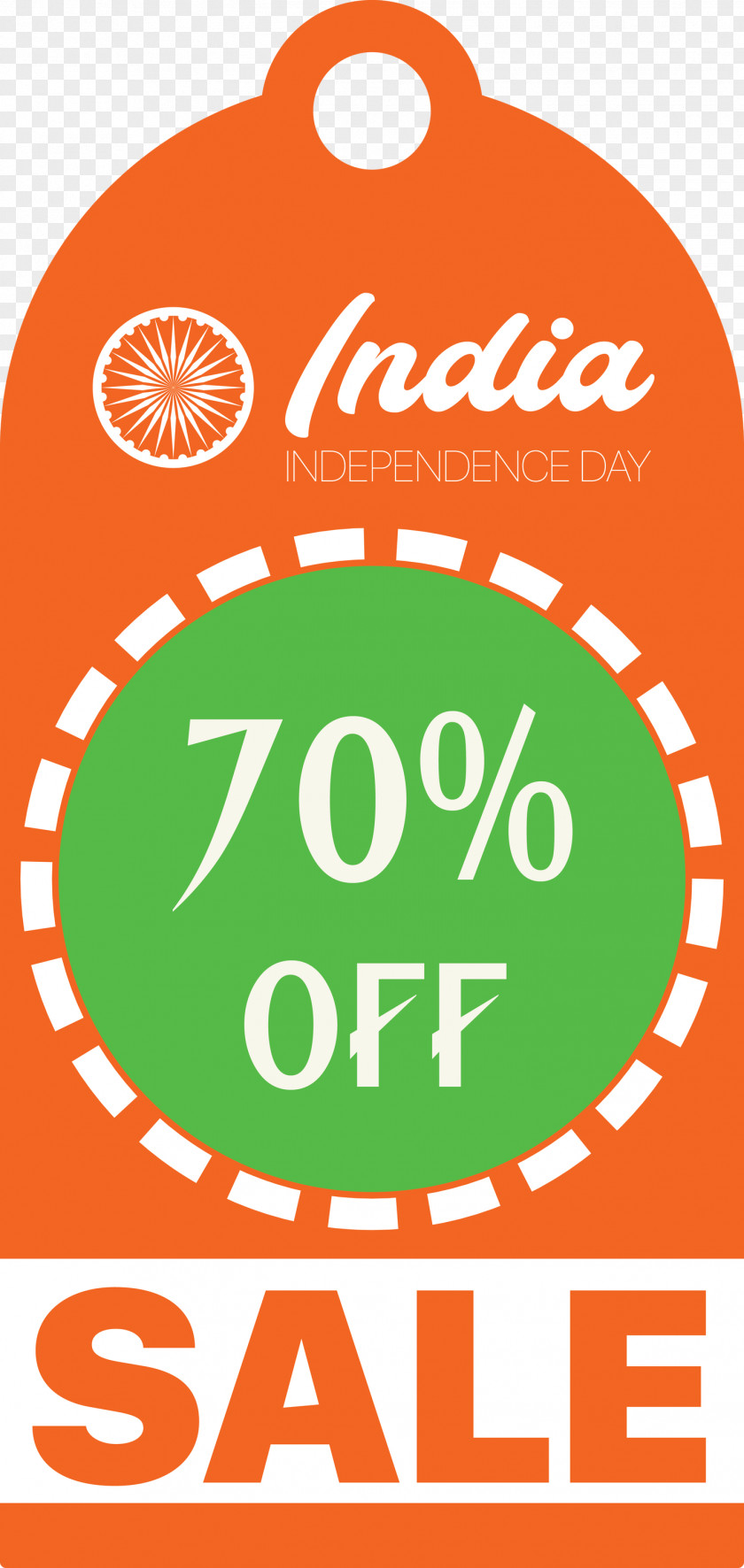 India Indenpendence Day Sale Tag Label PNG