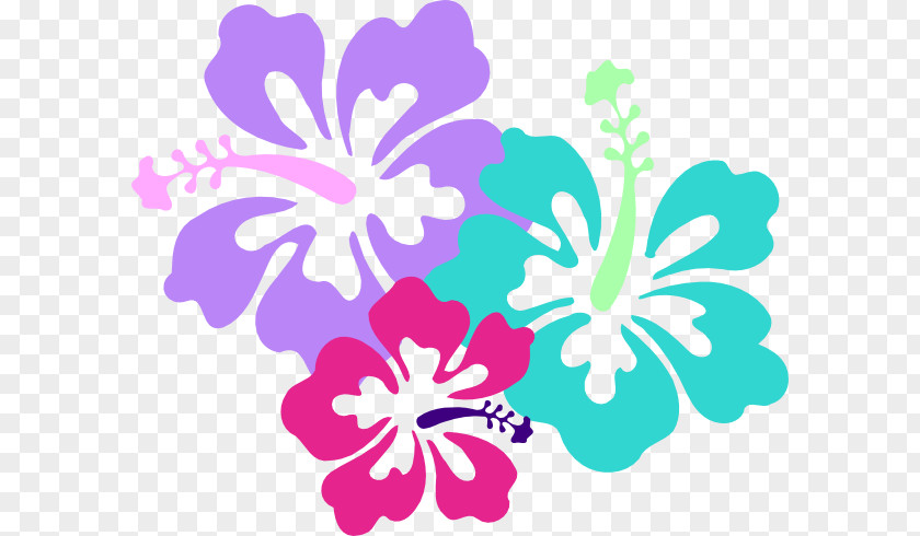 Watercolor Hibiscus Hawaiian Language Clip Art Rosemallows PNG