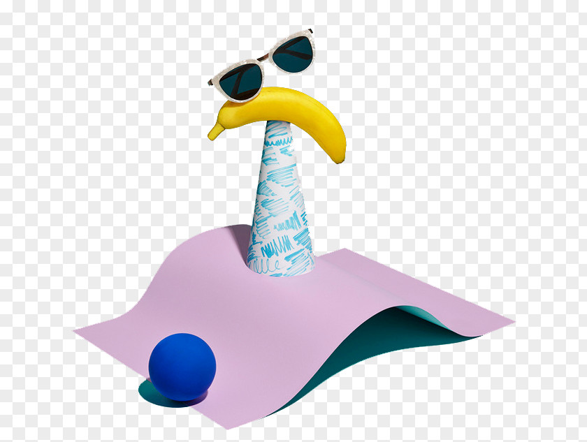 Decorative Banana Sunglasses Clip Art PNG