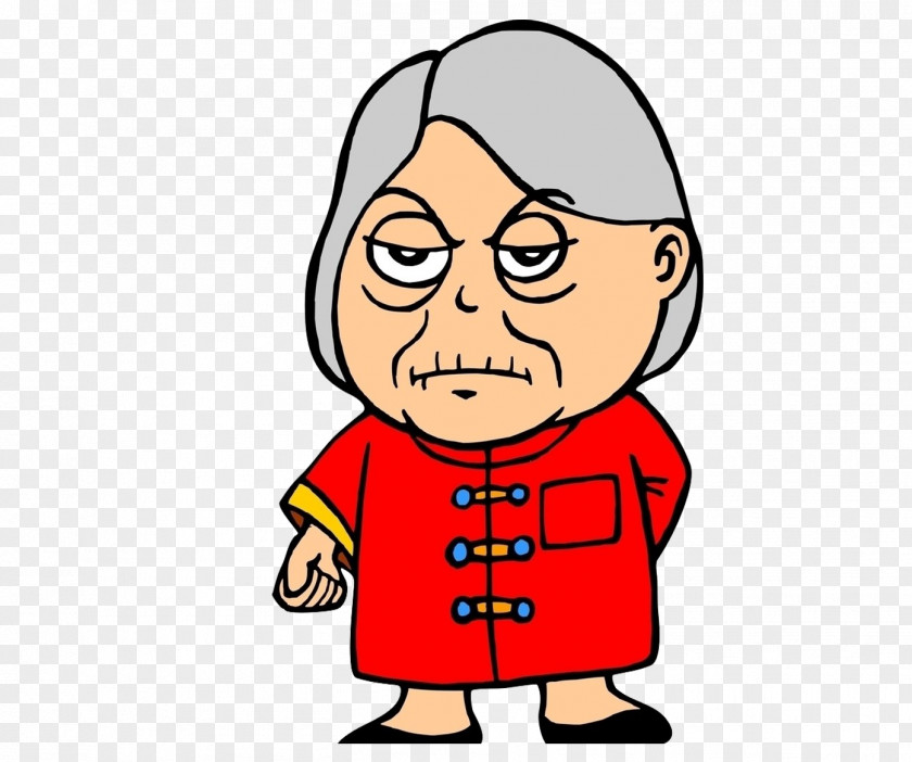 Red Dress Old Lady Age Cartoon Animation PNG