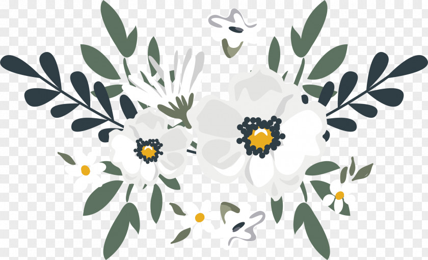 Vector Hand-painted Watercolor Flowers Floral Design Painting Flower PNG