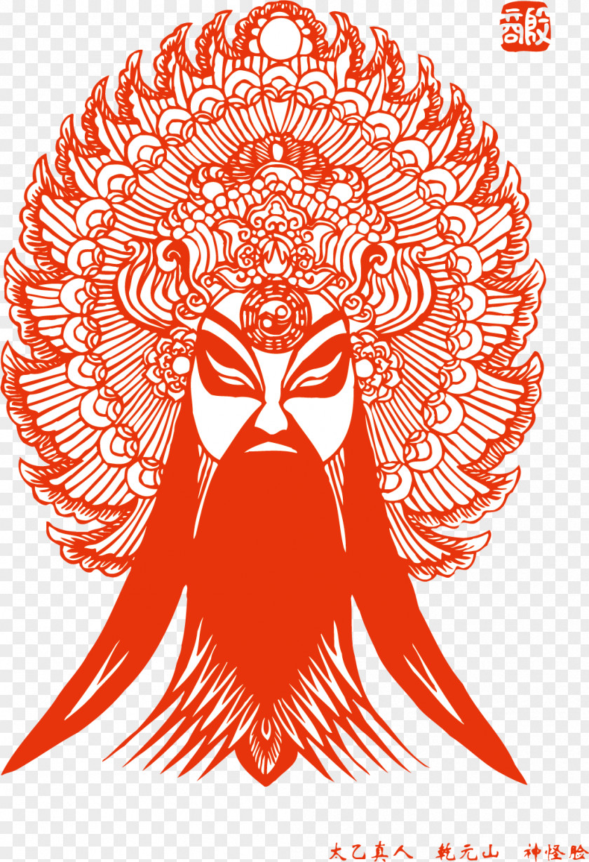 Facebook Chinese Paper Cutting China Papercutting Peking Opera PNG