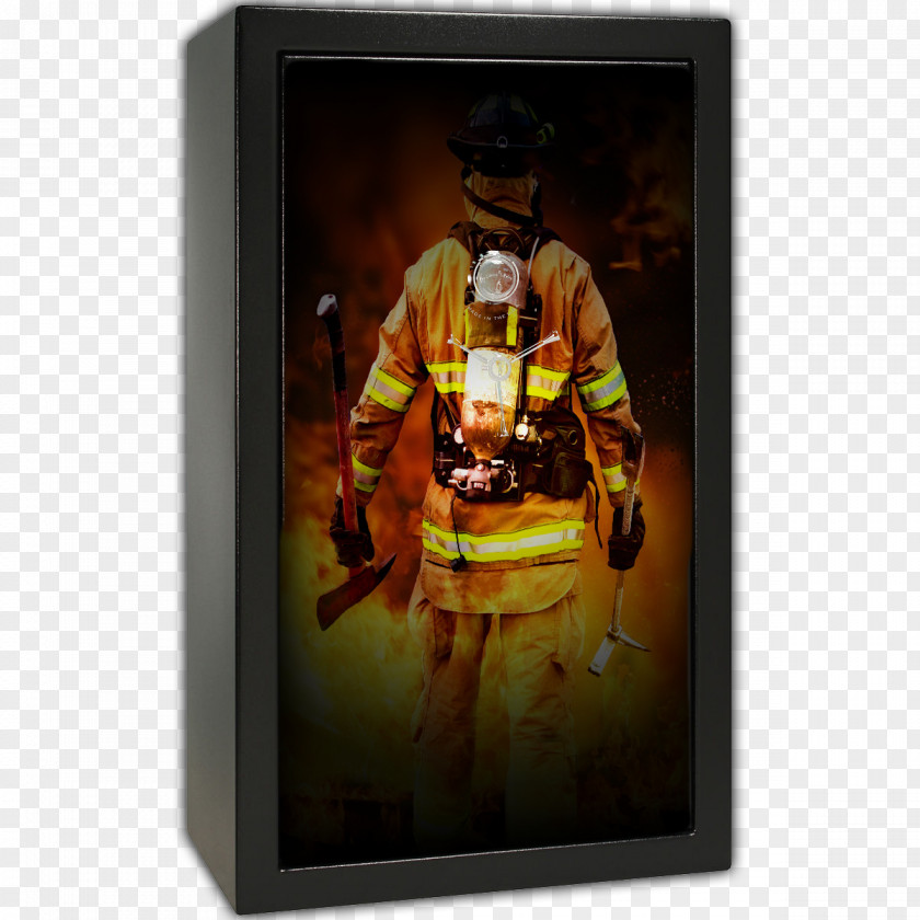 Firefighter Paper Gun Safe Decal PNG