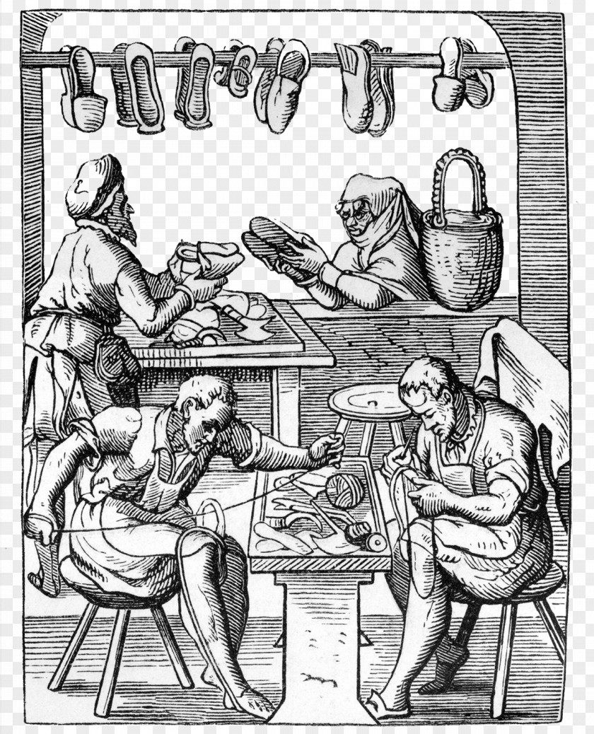 Medieval Shoemaker Late Middle Ages High Guild Black Death PNG