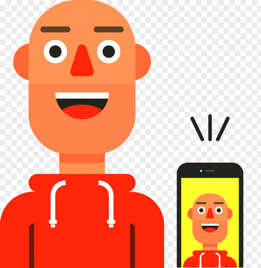 Self Phone Mobile Cartoon Telephone PNG