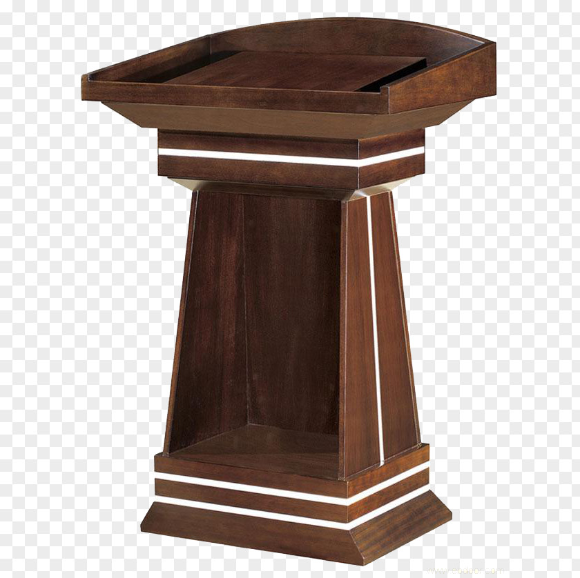 Speaker On The Back Table Furniture Chair Pulpit Estand PNG