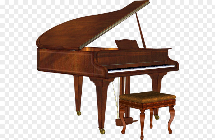 Brown Wooden Tripod Piano Fortepiano Player Drawing PNG
