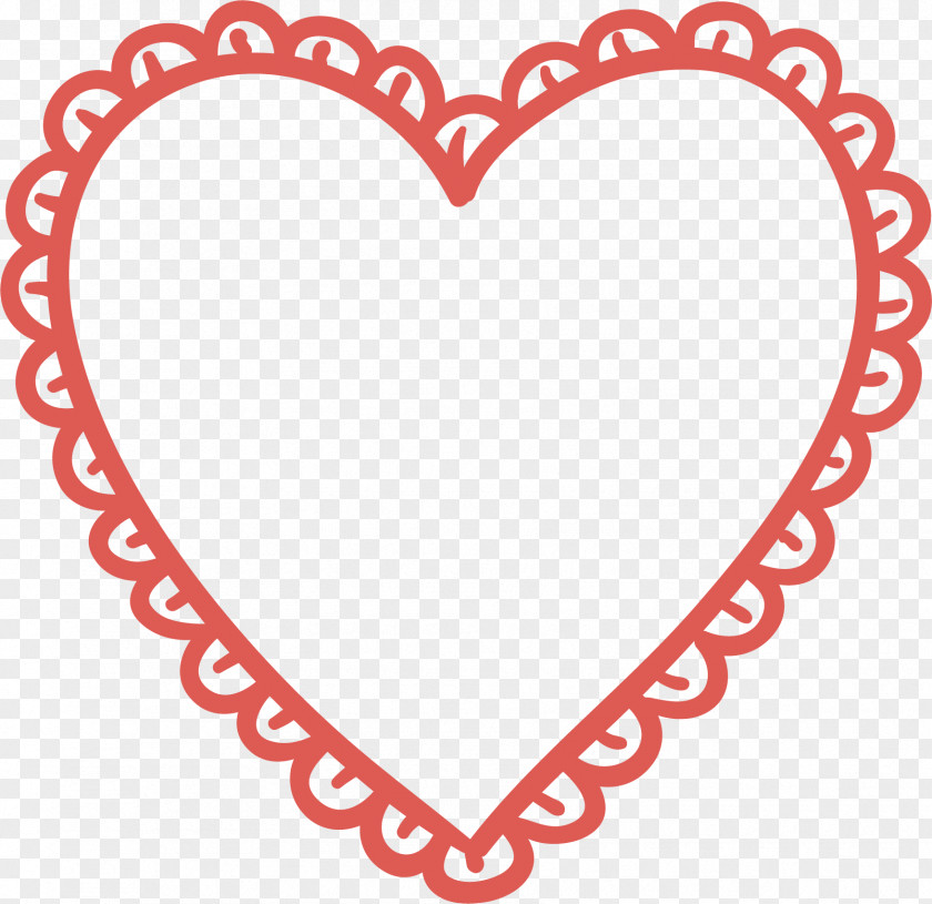 Lace Heart Valentines Day Black And White Clip Art PNG