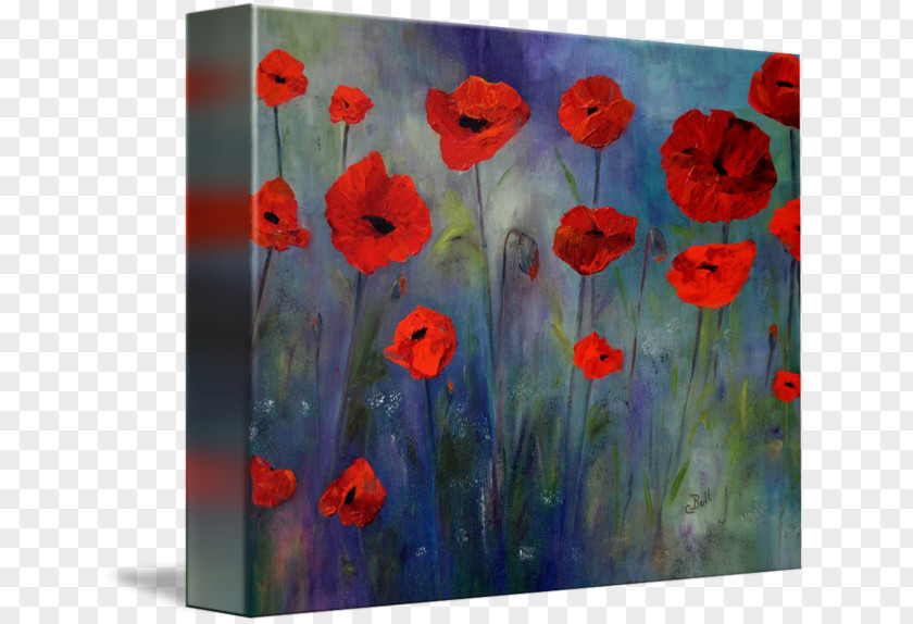Red Fog Common Poppy Still Life Photography Acrylic Paint PNG