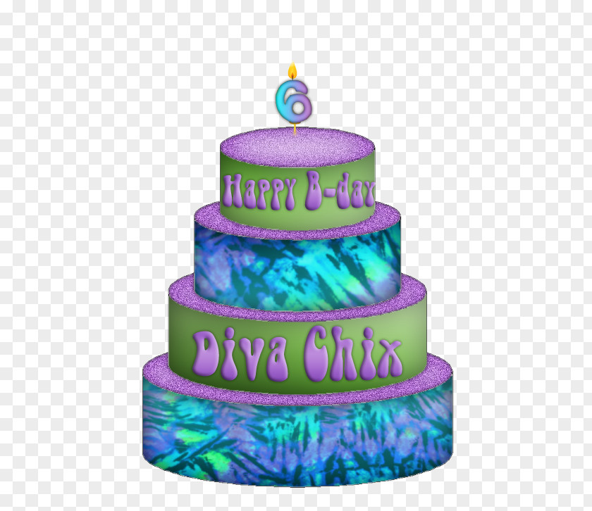 Birthday Cake Decorating Torte Tie-dye PNG
