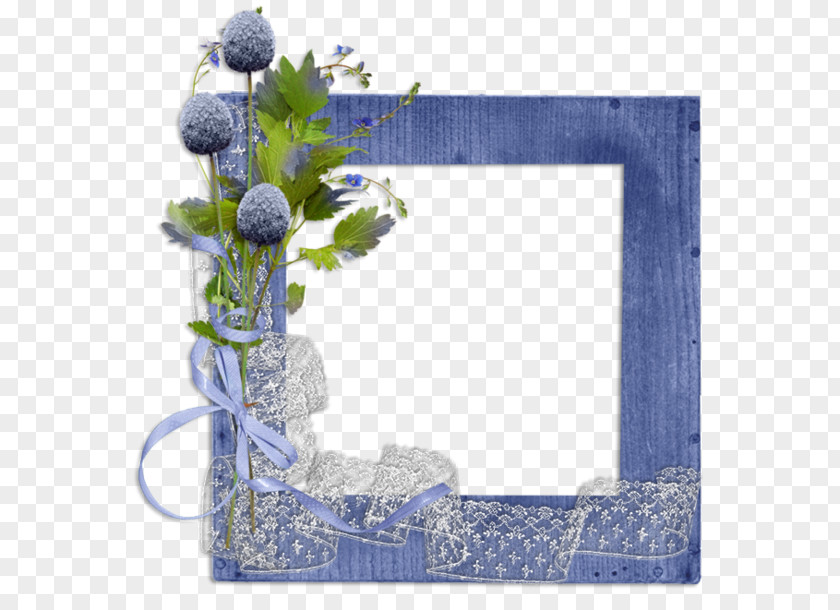 Mediterranean Style Blue Frame Picture Digital Scrapbooking Clip Art PNG