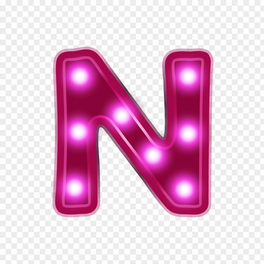 Red Neon Alphabet N Lighting Letter PNG
