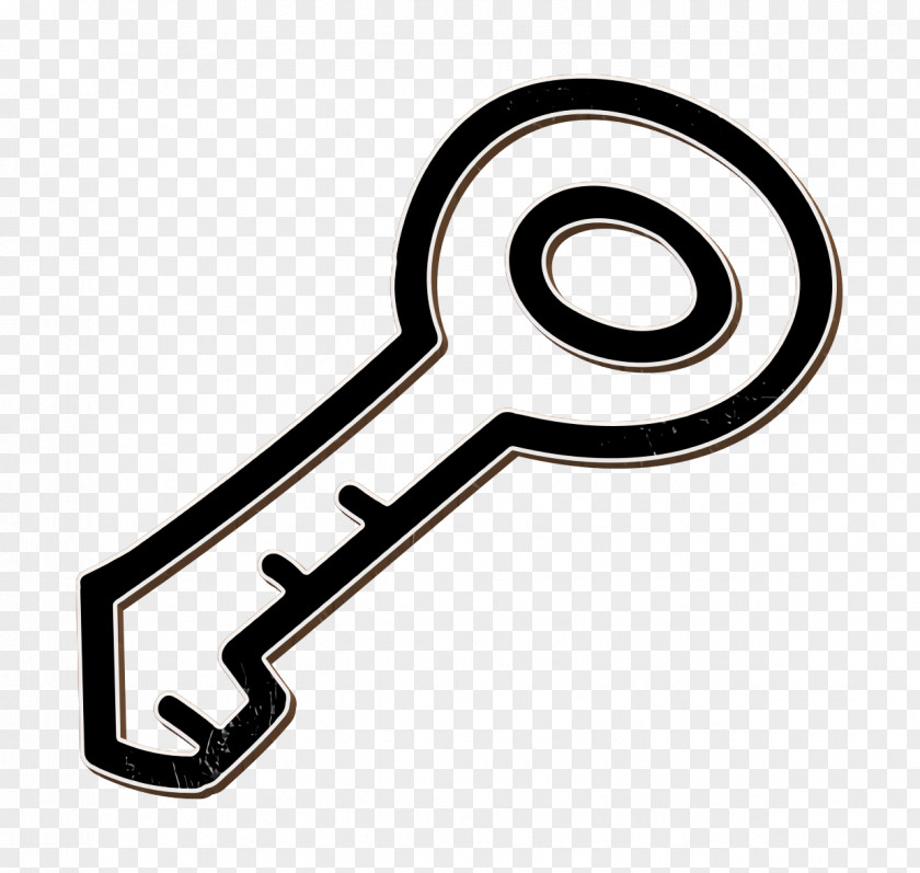 Hand Drawn Icon Key Outline PNG