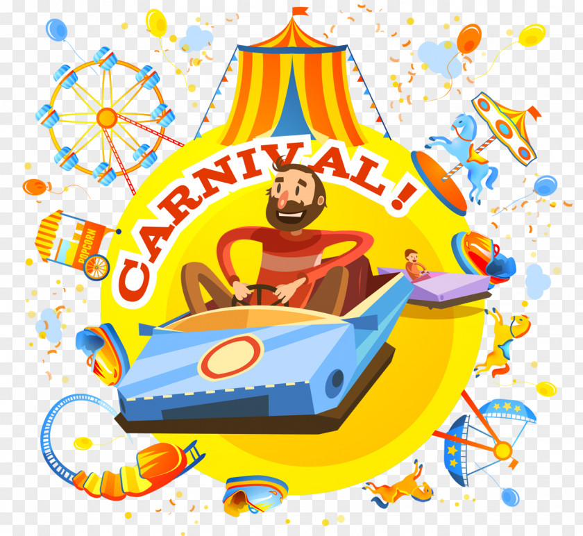 Happy Amusement Park Royalty-free Drawing Illustration PNG