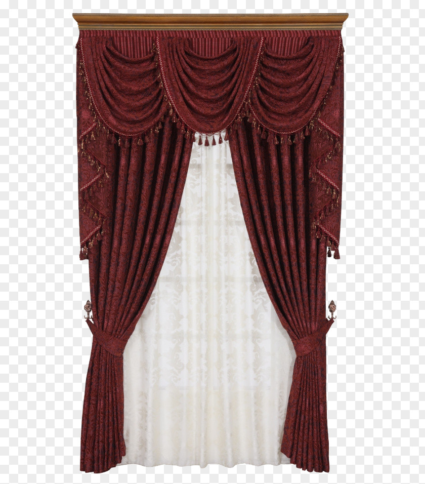 Red Curtains Curtain Window PNG