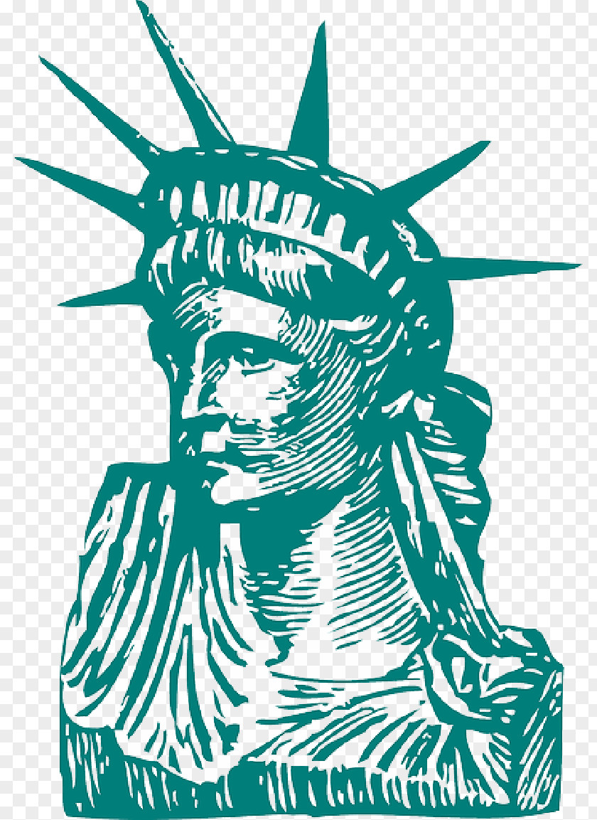 Vieille Statue Of Liberty National Monument Illustration Vector Graphics Image Drawing PNG