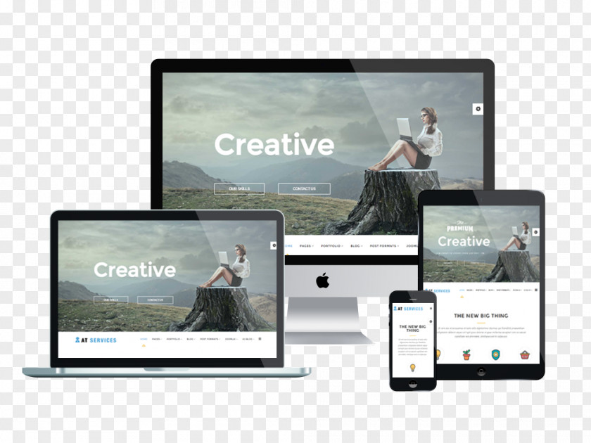 WordPress Responsive Web Design Template System Personal Page PNG