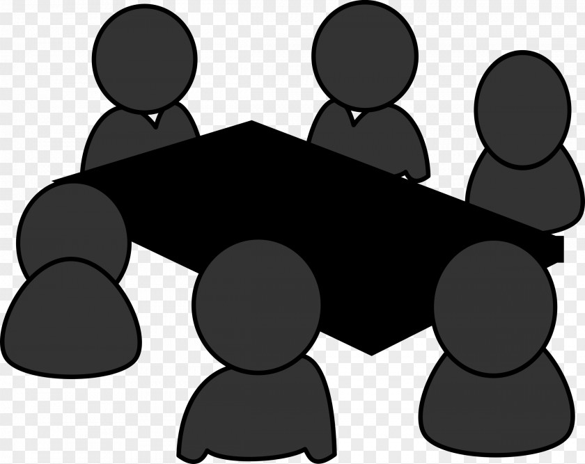Meeting Grayscale Clip Art PNG