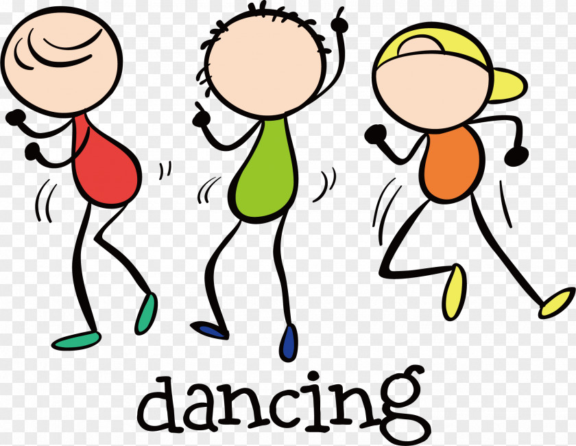 Psd免抠 Drawing Dance Cartoon Stick Figure PNG