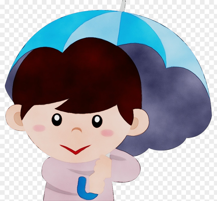 Smile Child Watercolor Cartoon PNG