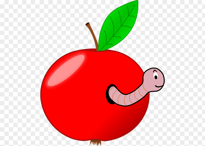 GREEN APPLE Worm Apple Clip Art PNG