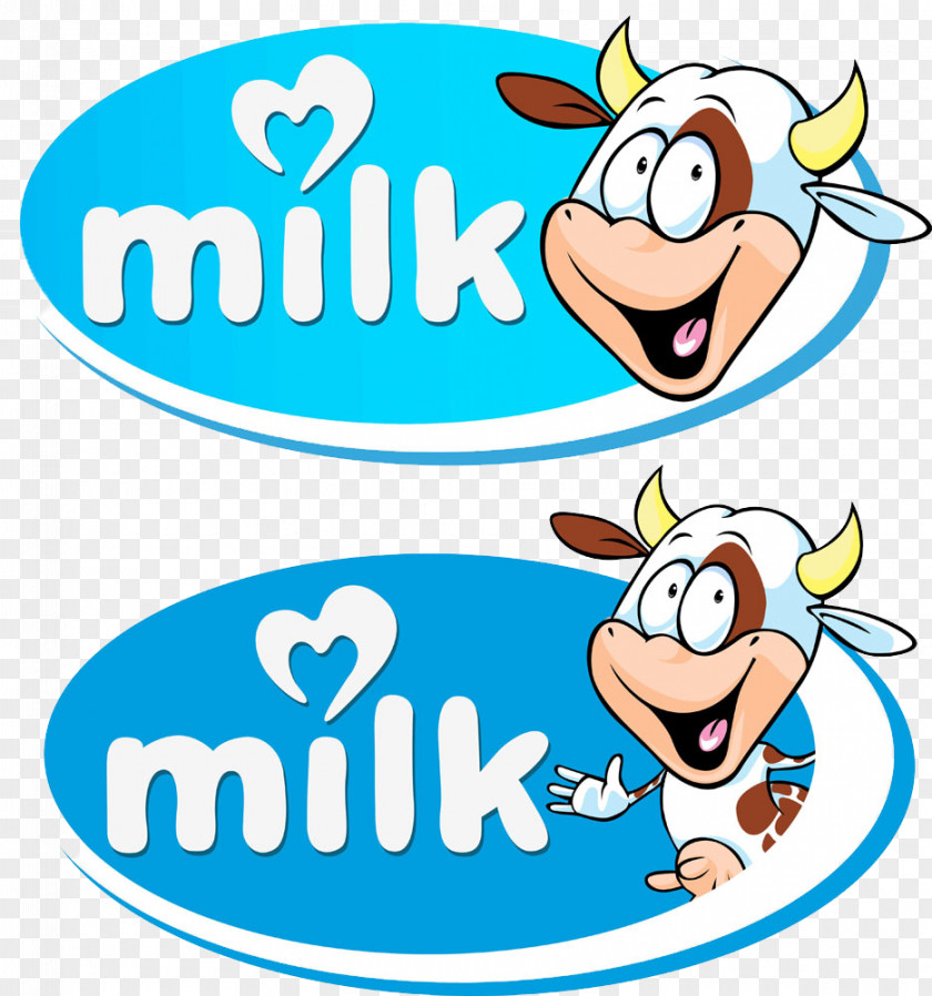 Milk Cattle Logo Clip Art PNG