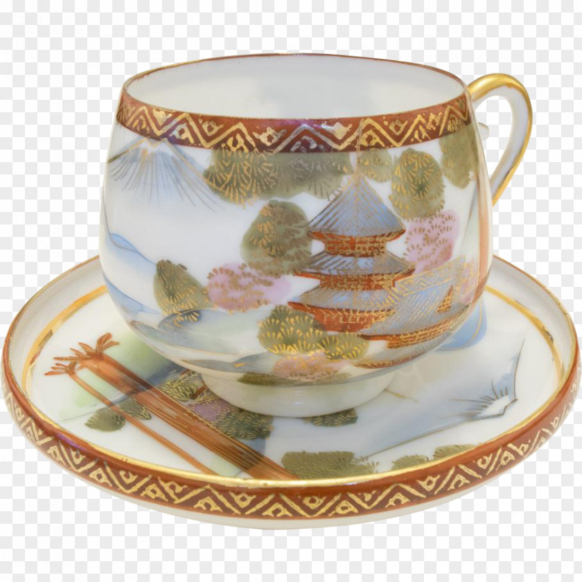 Teacup Watercolor Coffee Cup Saucer Porcelain Pottery Teaware PNG