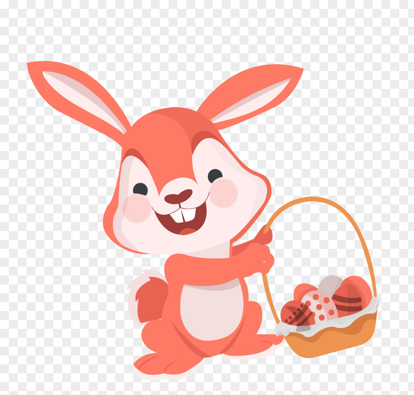 Vector Happy Bunny Easter Egg Rabbit PNG