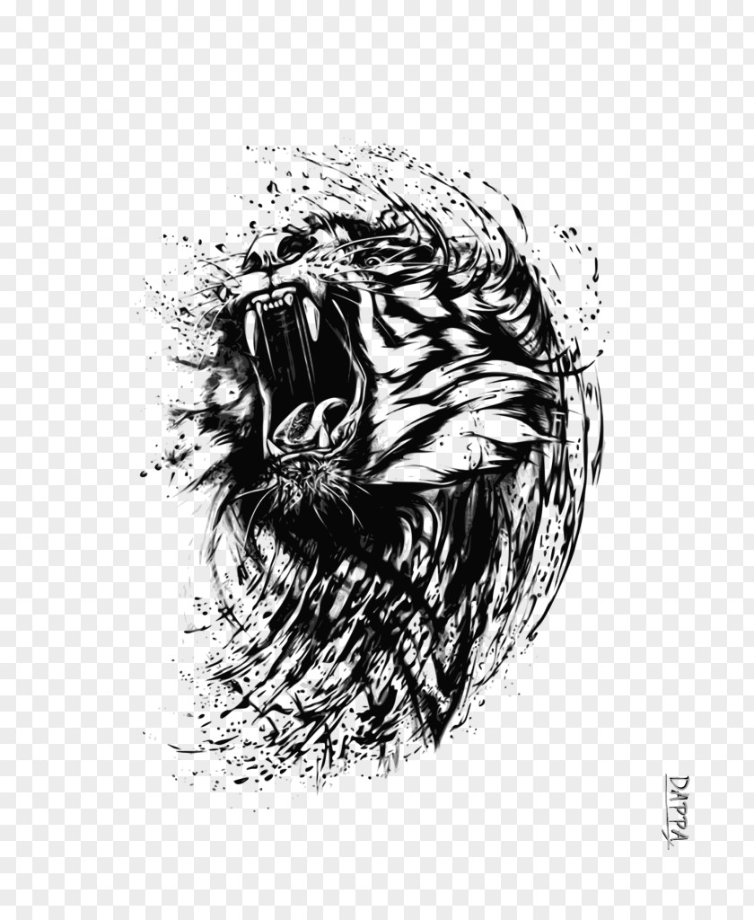Tiger Cat Roar Drawing Clip Art PNG