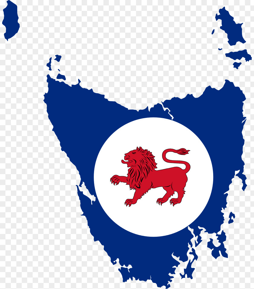 Flag Of Tasmania Map PNG