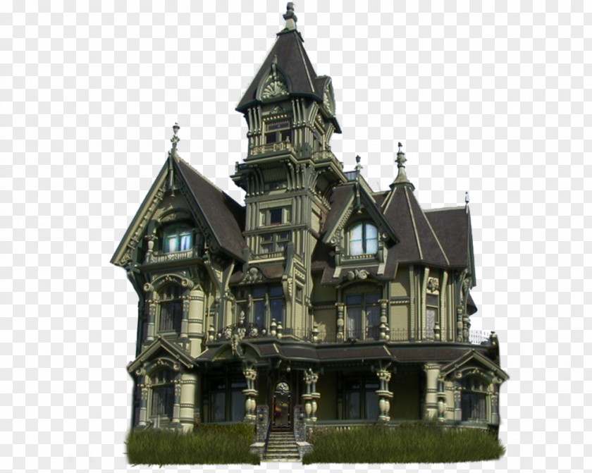 House Carson Mansion Manor Haunted PNG