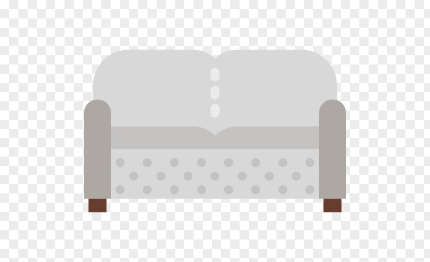 A Light Gray Sofa Furniture Couch Cartoon PNG